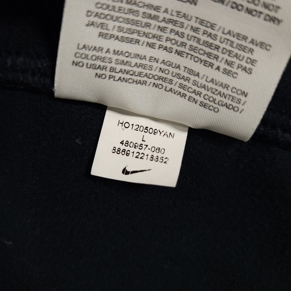 Nike Dri-Fit Full Zip Track Running Jacket Grey/Navy Blue Mens L Athletic Gym - Picture 12 of 13